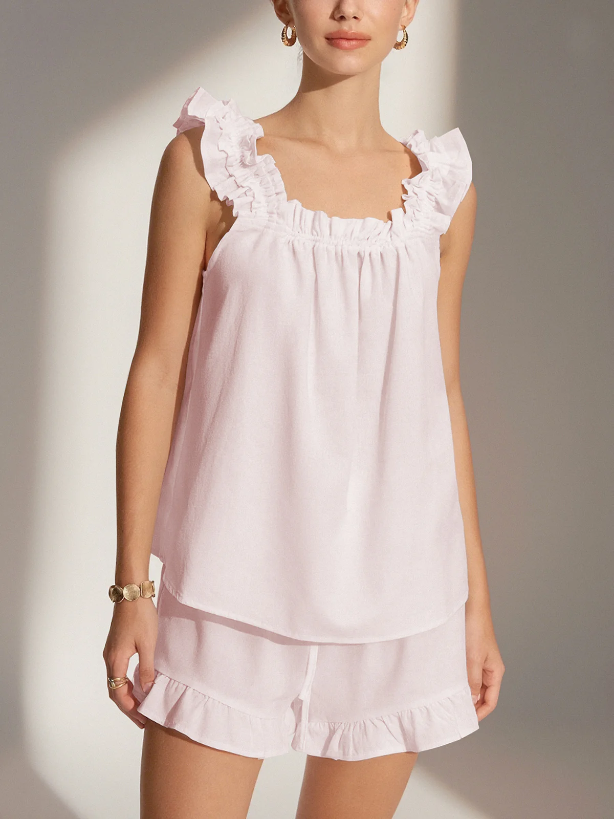 Pure Cotton Ruffle Shorts Set - Image 9