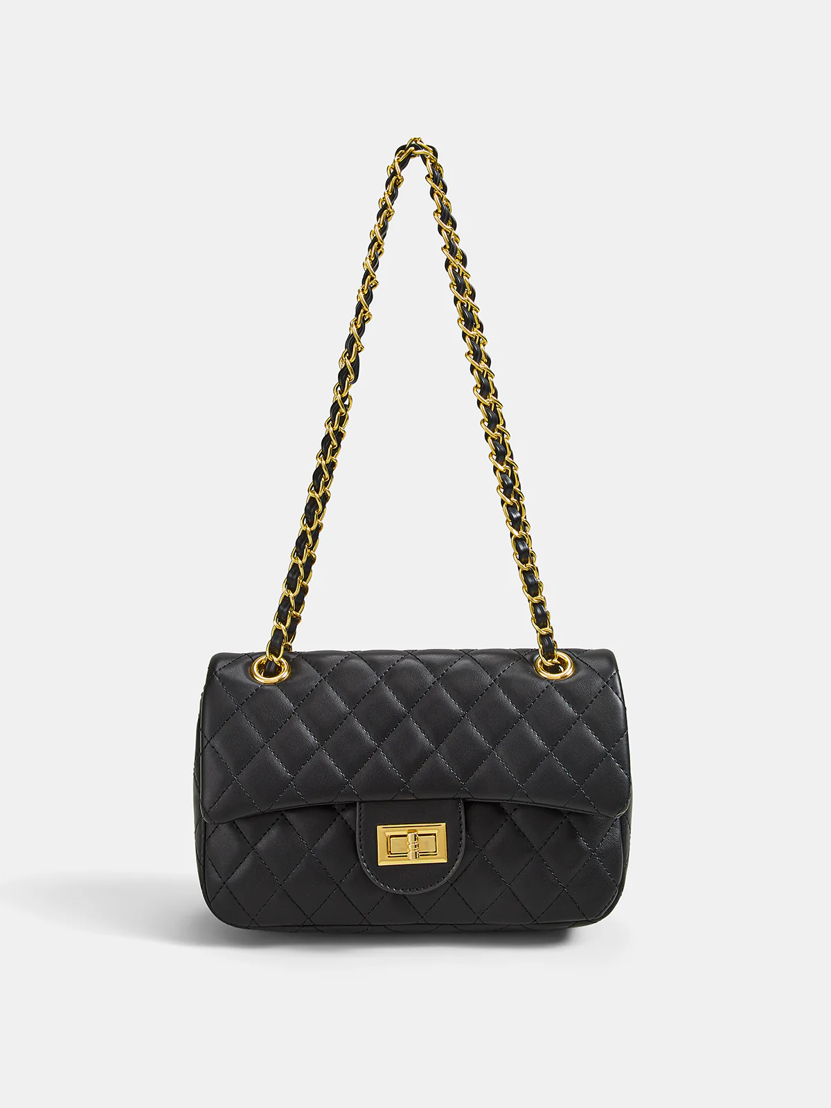 Quilted Chain Crossbody Shoulder Bag - Image 2