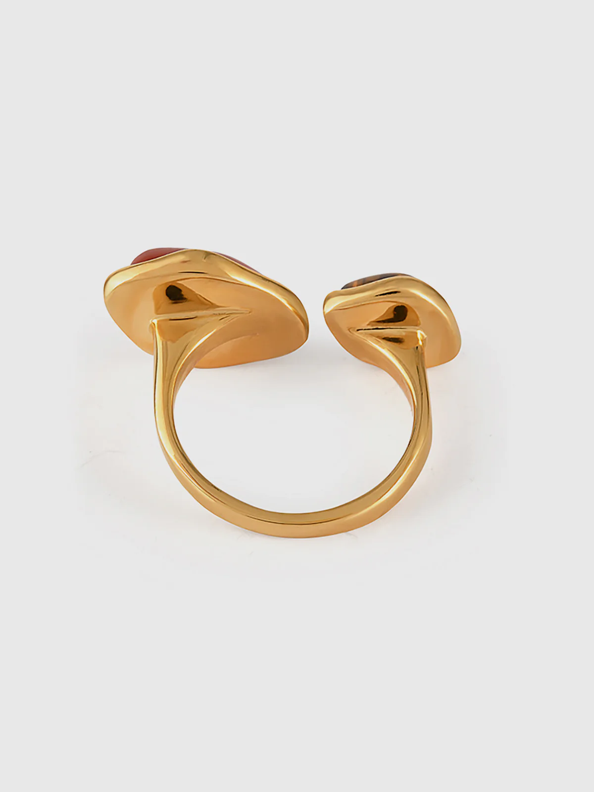 Red Jasper and Tiger Eye Open-Band Ring - Image 4