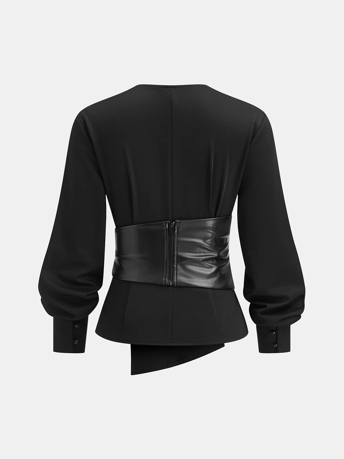 Removable Waist Corset Wrap Blouse - Image 2