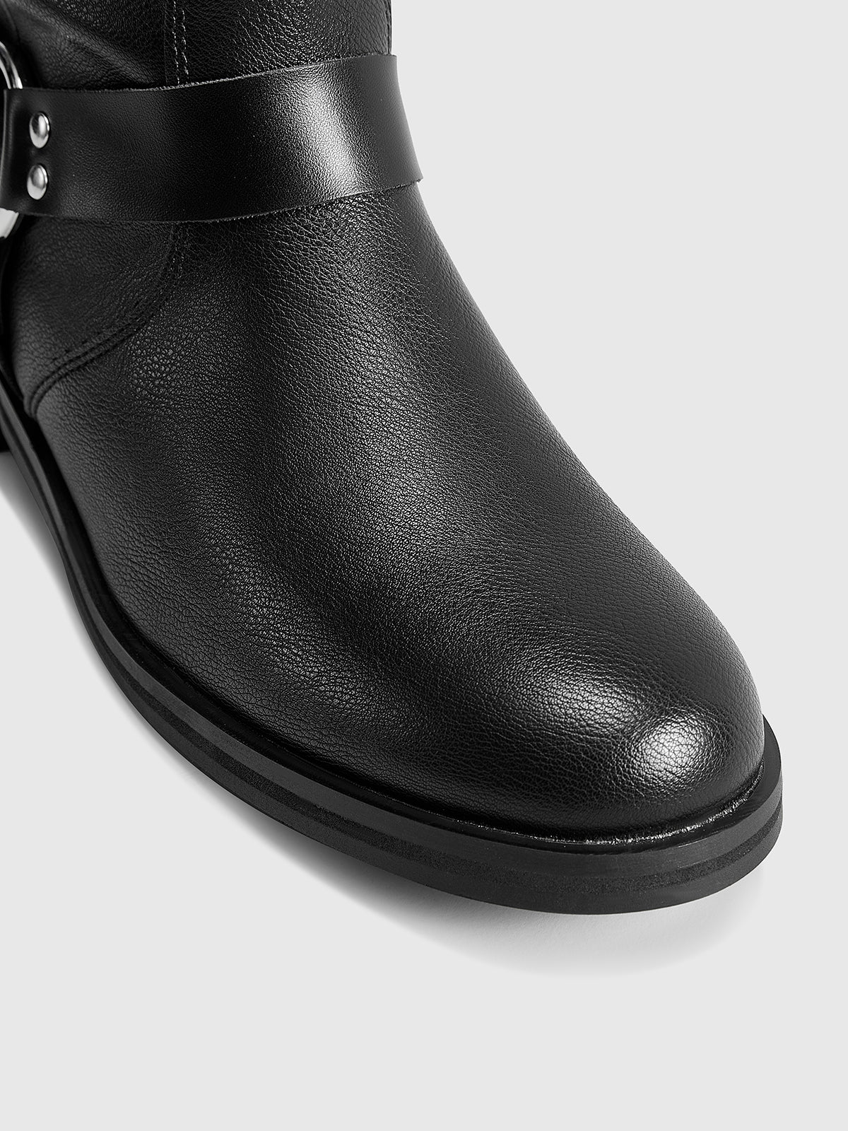Retro Buckle Knight Boots - Image 3