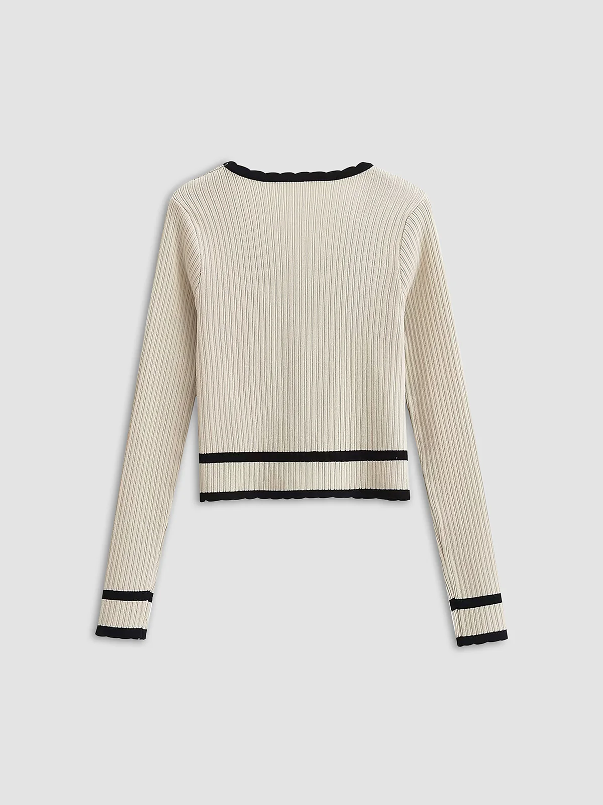 Retro Contrast Cardigan - Image 3