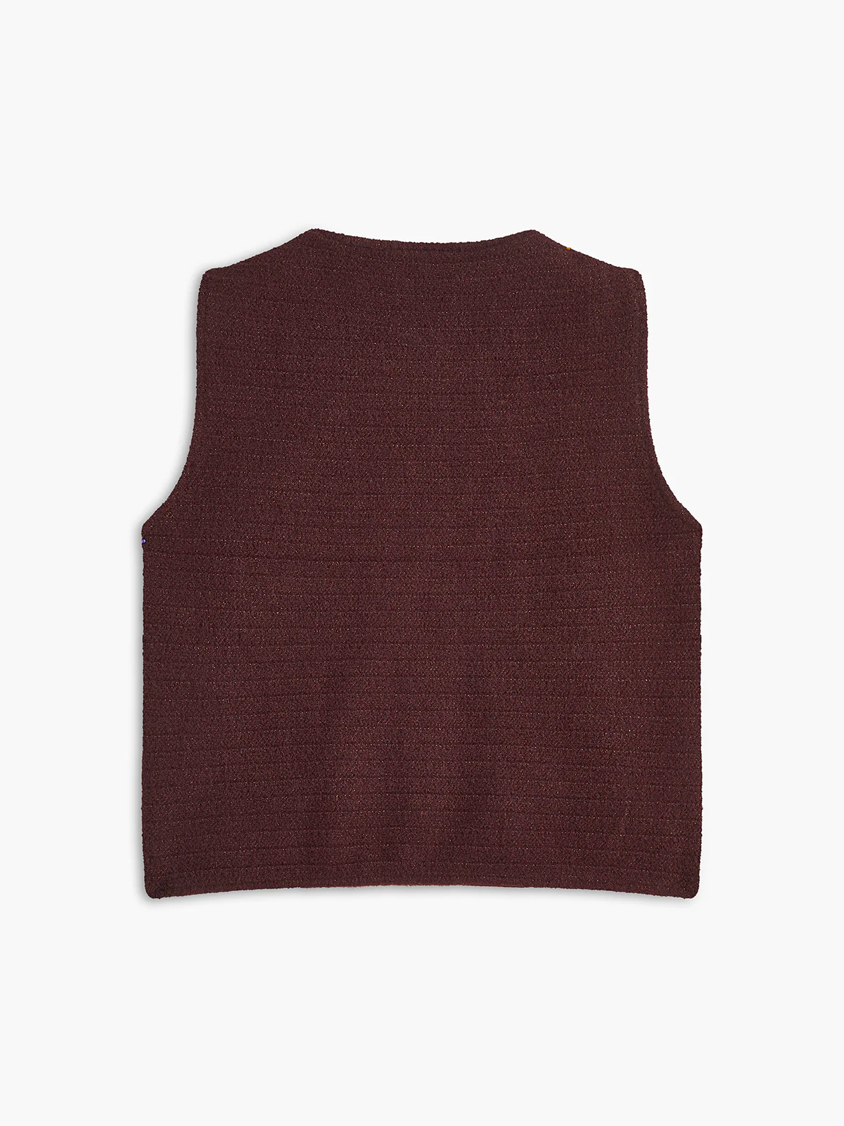 Retro Metal-Button Sweater Vest - Image 2