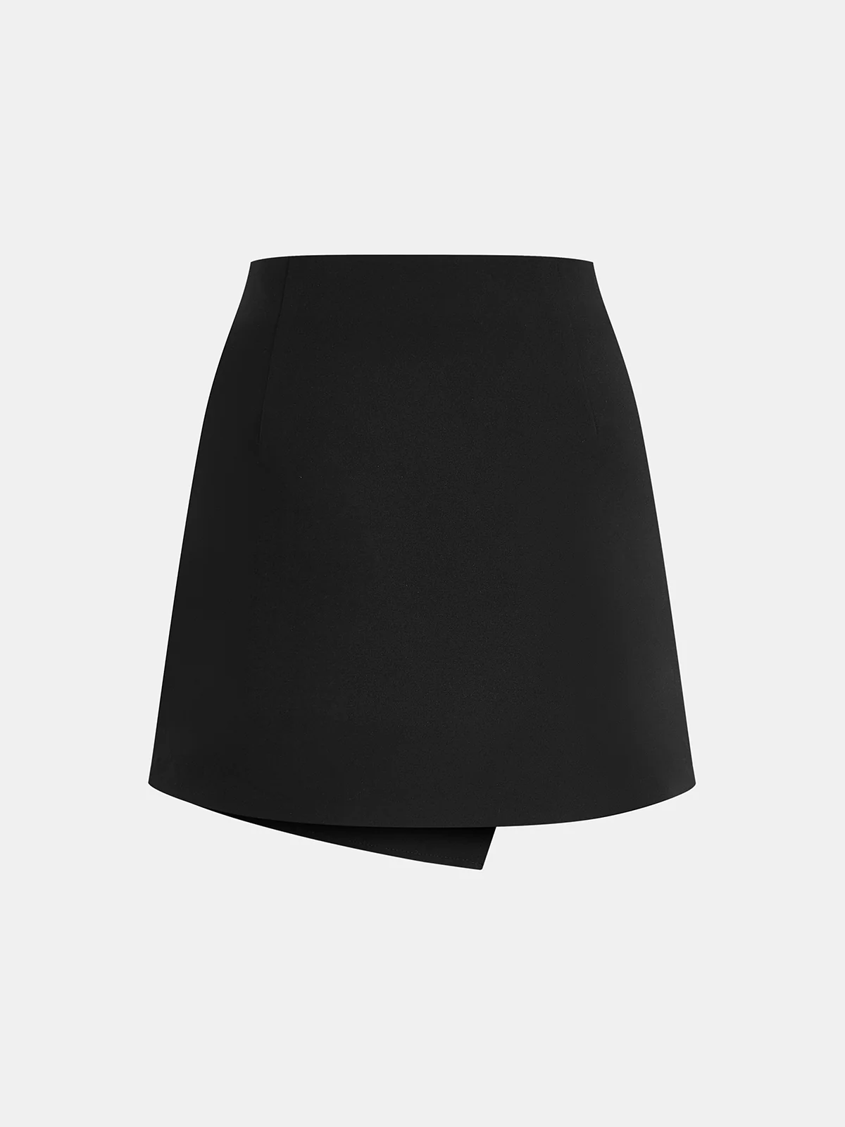 Rhinestone Bow Detail Asymmetrical Mini Skirt - Image 2