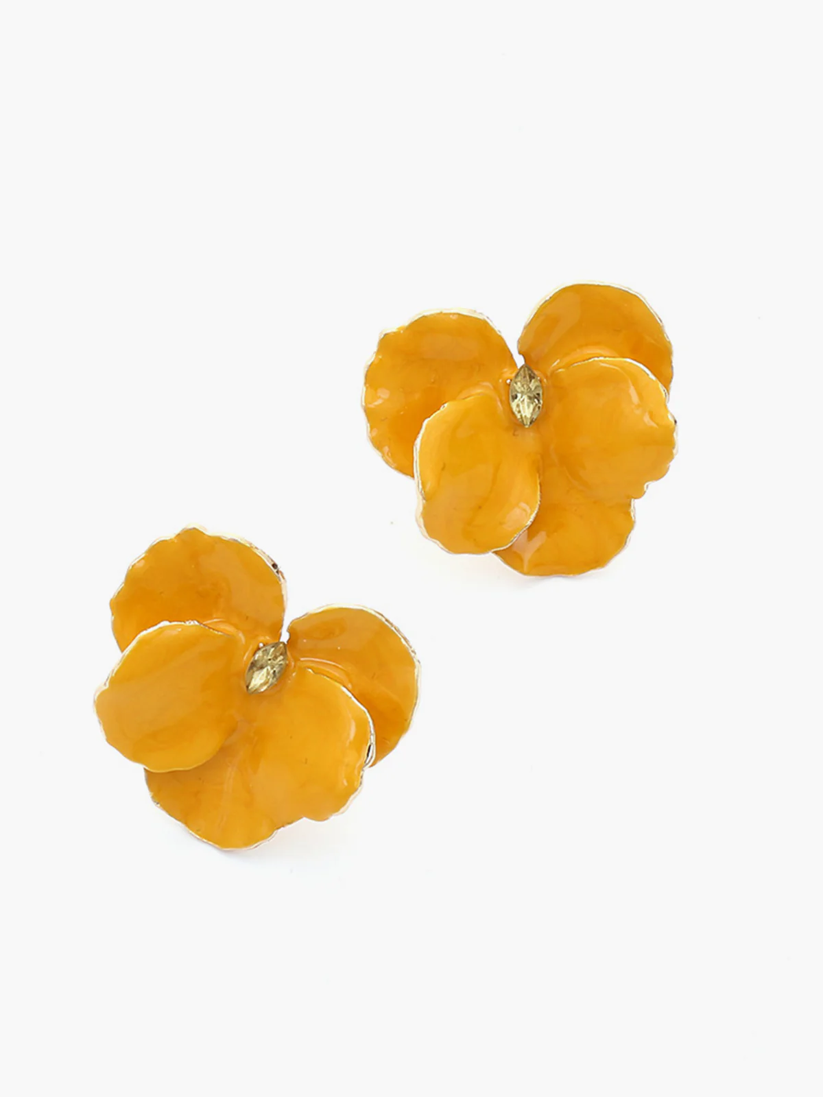 Rhinestone Decor Flower Earrings - Image 2