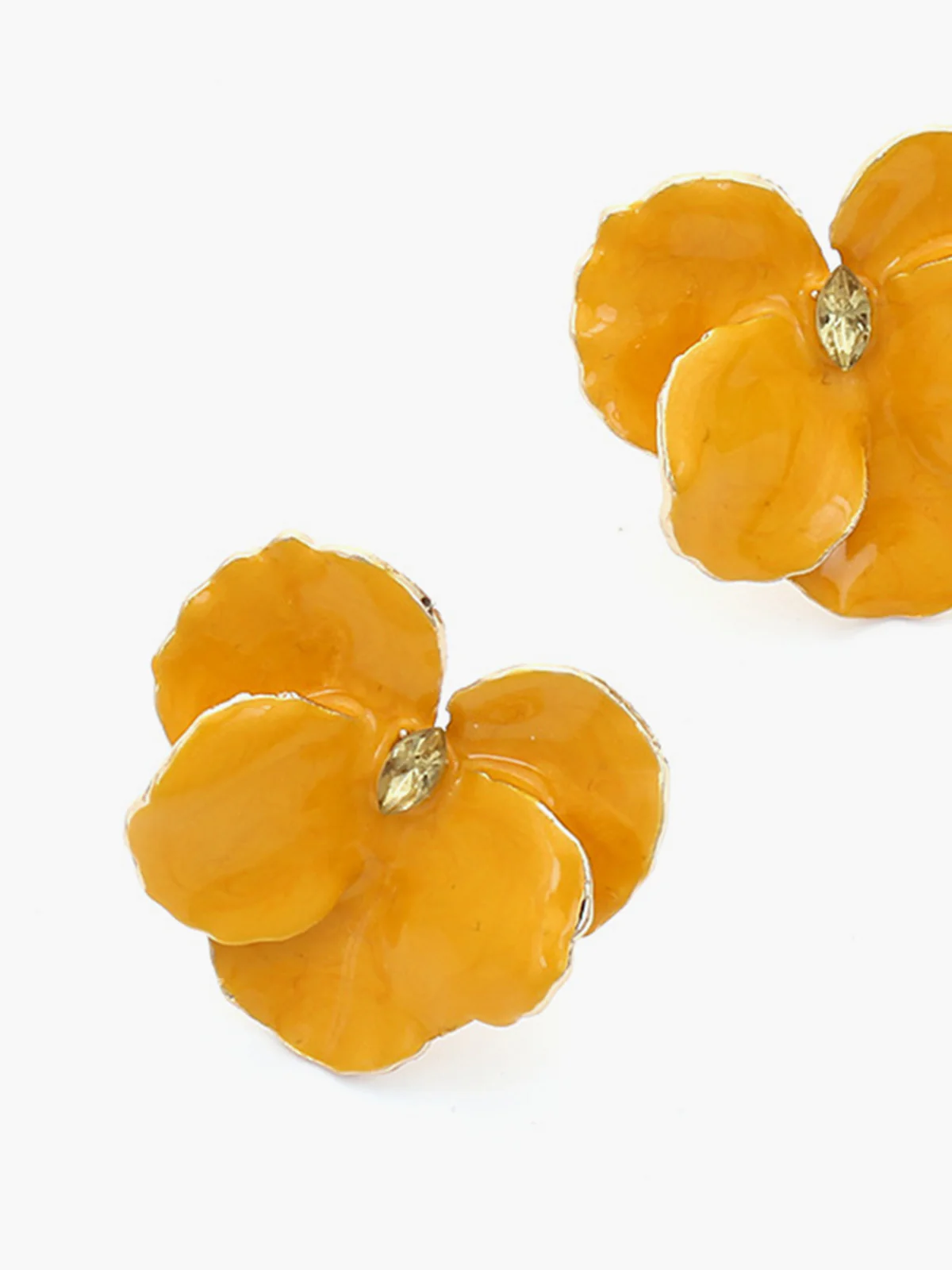 Rhinestone Decor Flower Earrings - Image 3