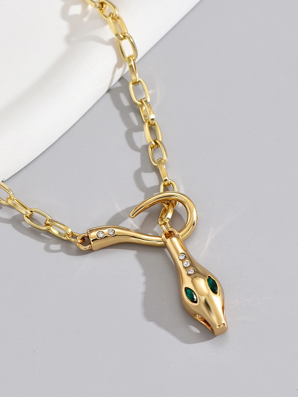 Rhinestone Snake Chain Necklace - Image 2