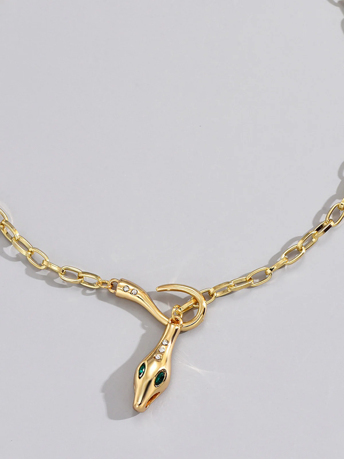 Rhinestone Snake Chain Necklace - Image 3