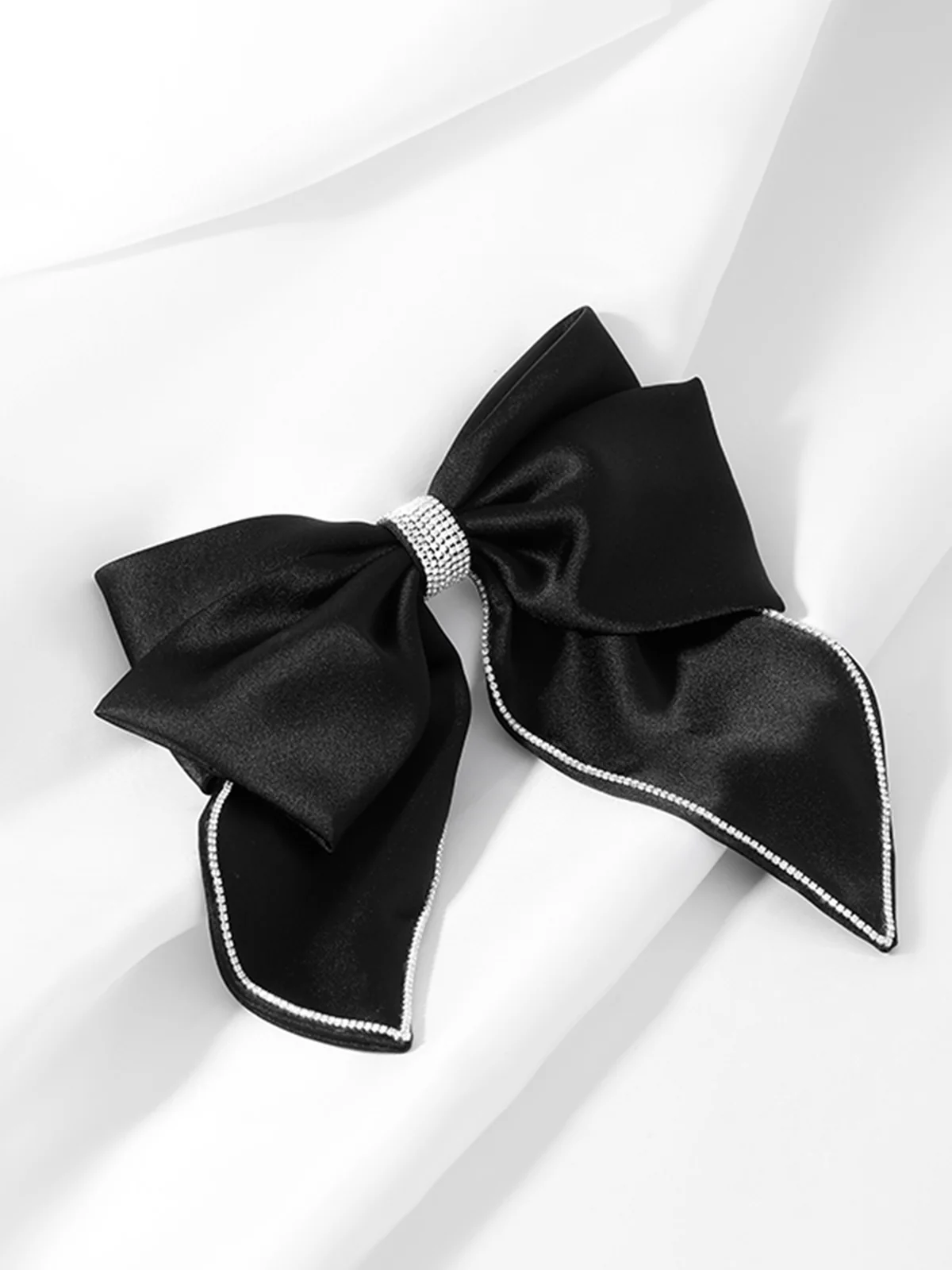 Rhinestone Trim Bow Hair Accessory - Image 3