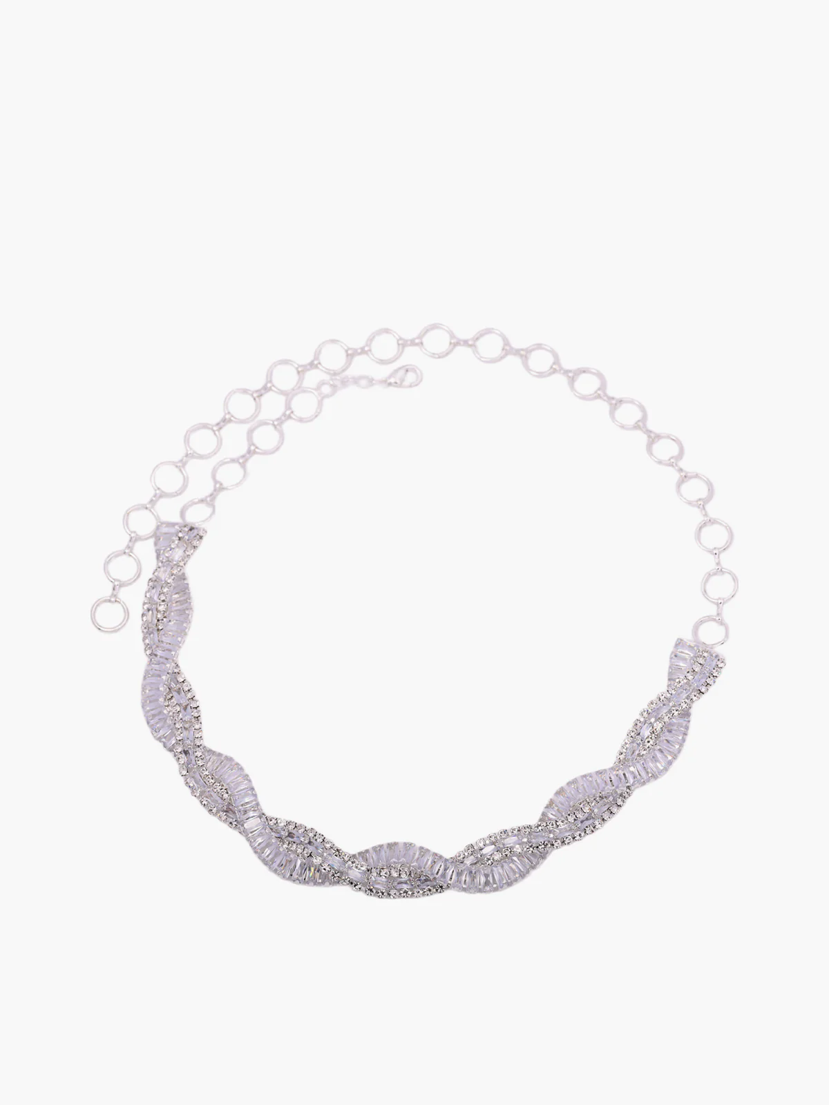 Rhinestone Twist Choker Necklace - Image 3