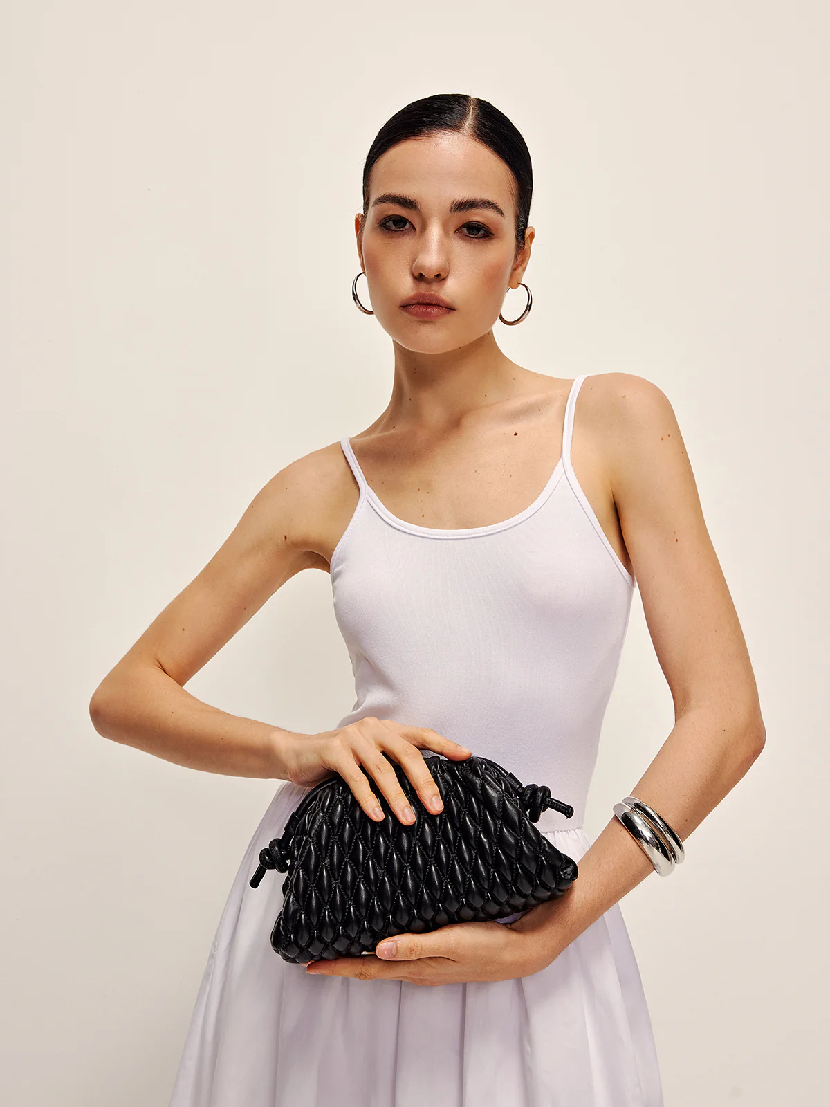 Rhombus Clutch & Shoulder Dumpling Bag - Image 4