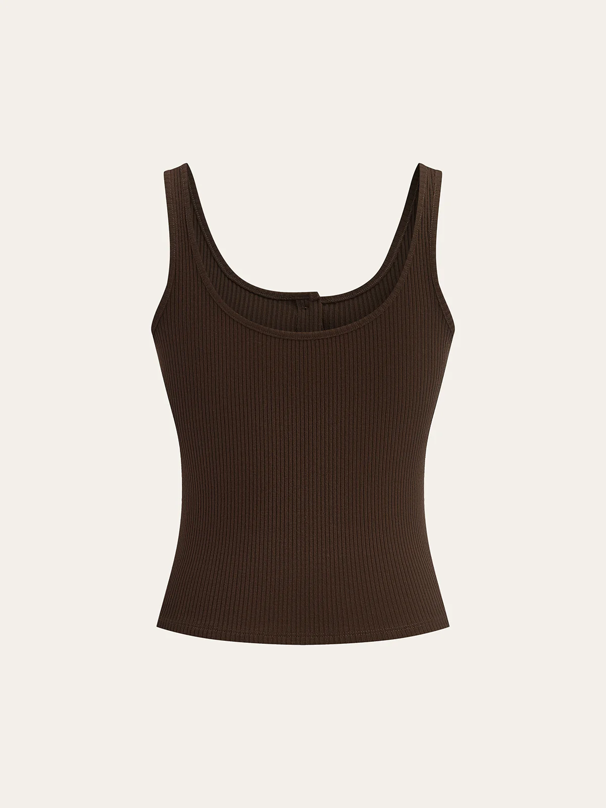 Ribbed Button-Front Tank Top - Image 3