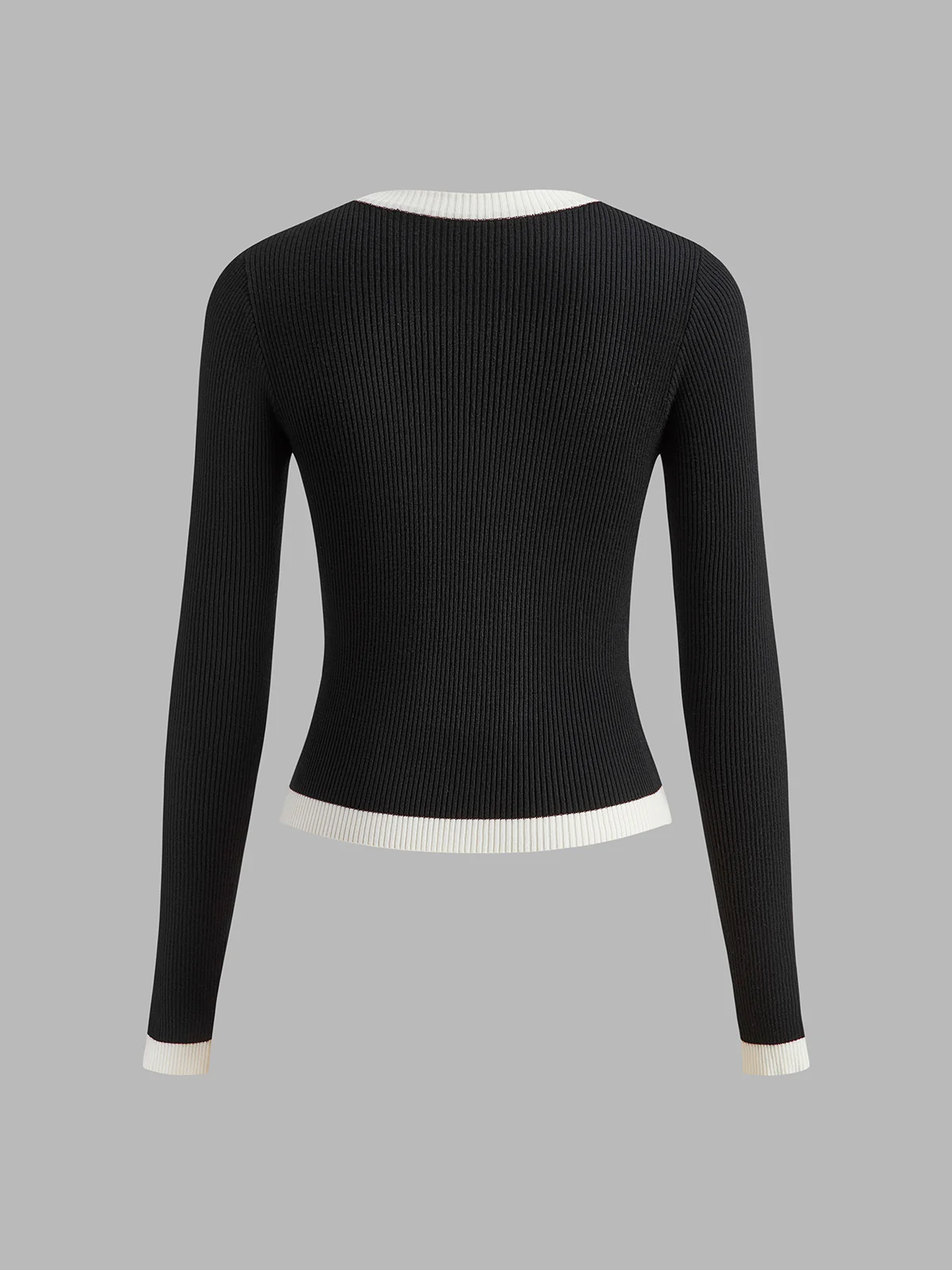 Ribbed Criss Cross Skinny Sweater - Image 4
