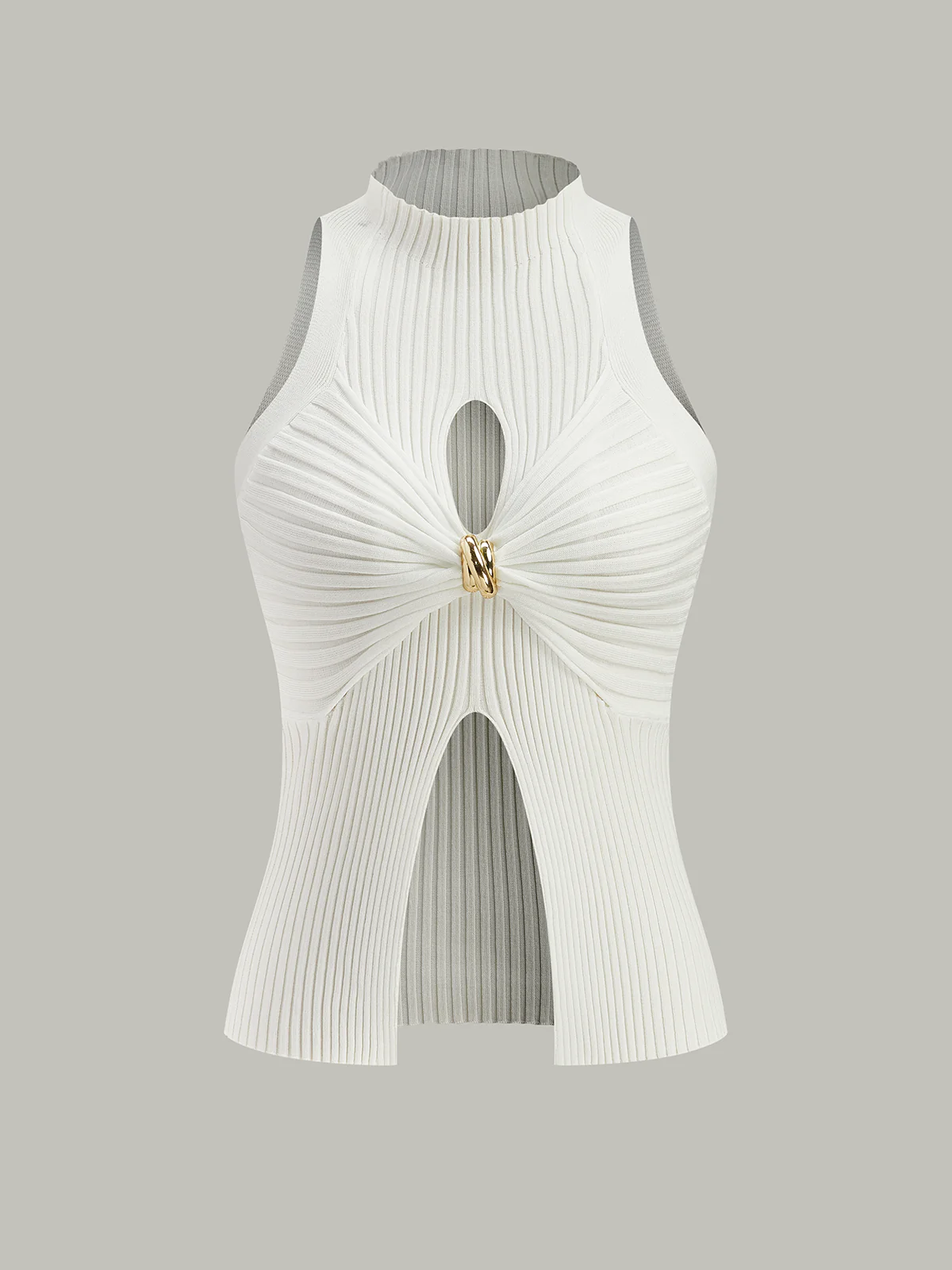 Ribbed Cut-Out Tank Top - Image 2