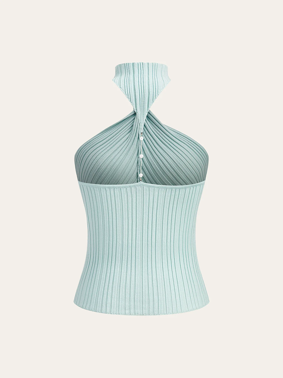 Ribbed Halter Knit Top - Image 2