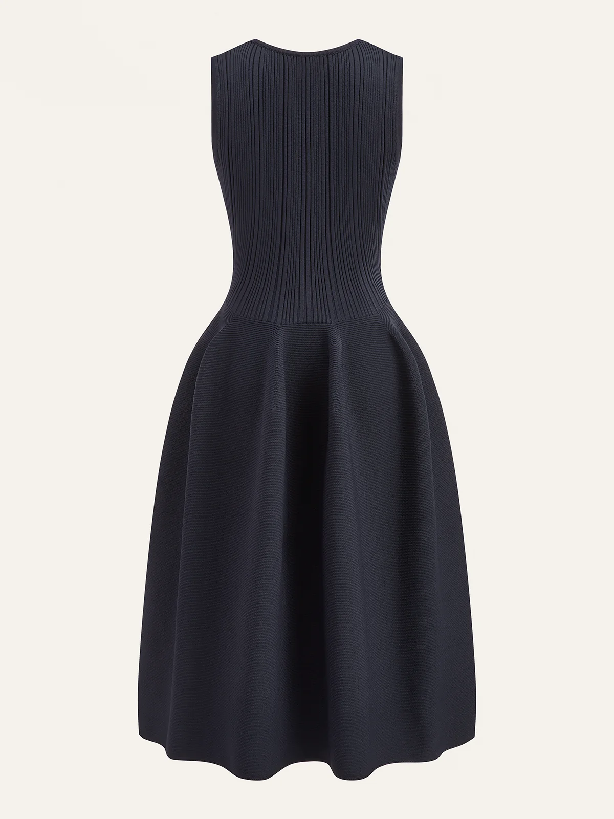 Ribbed Knit Flare Sweater Dress - Image 2