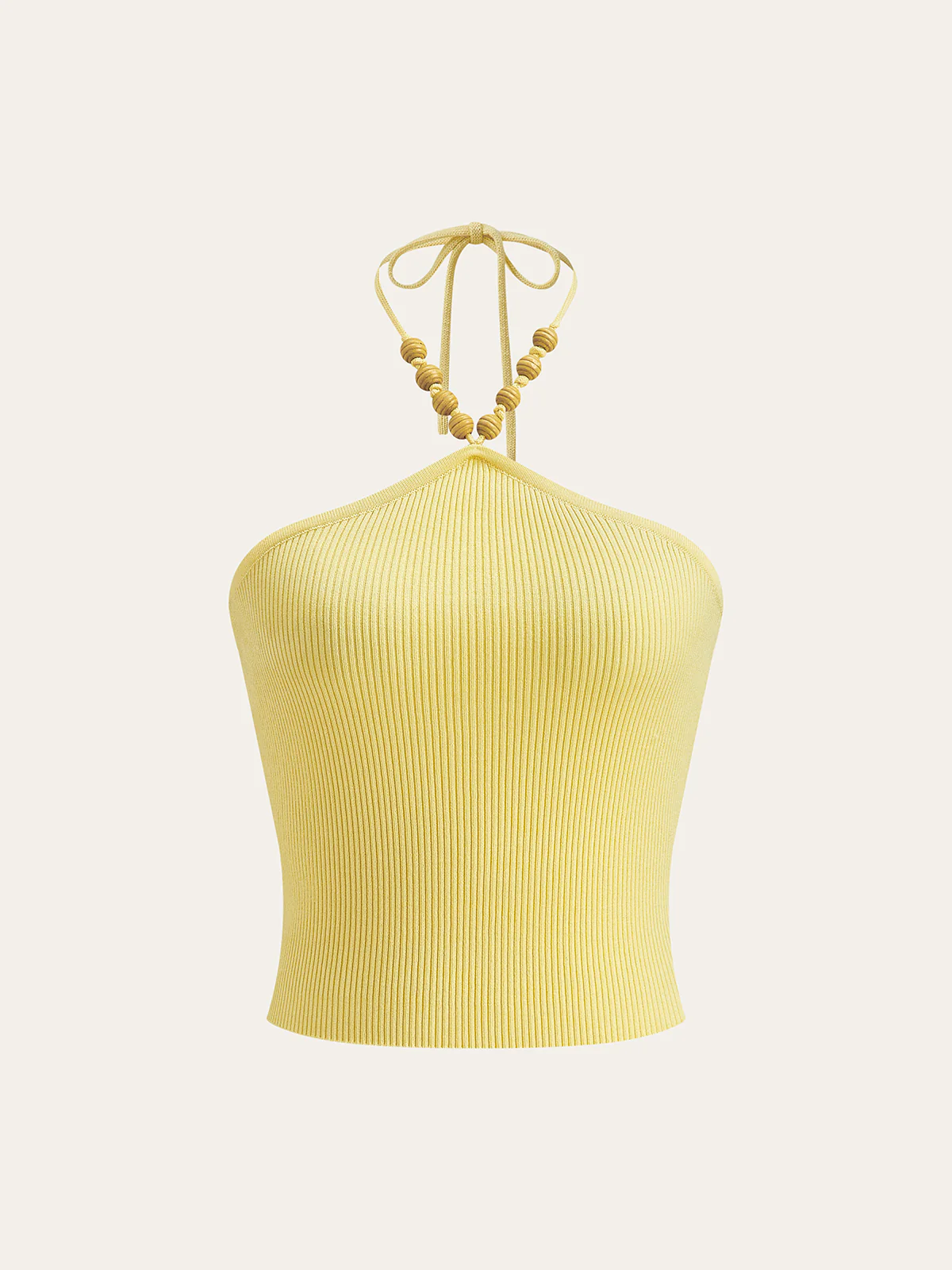 Ribbed Knit Halter Crop Top - Image 4