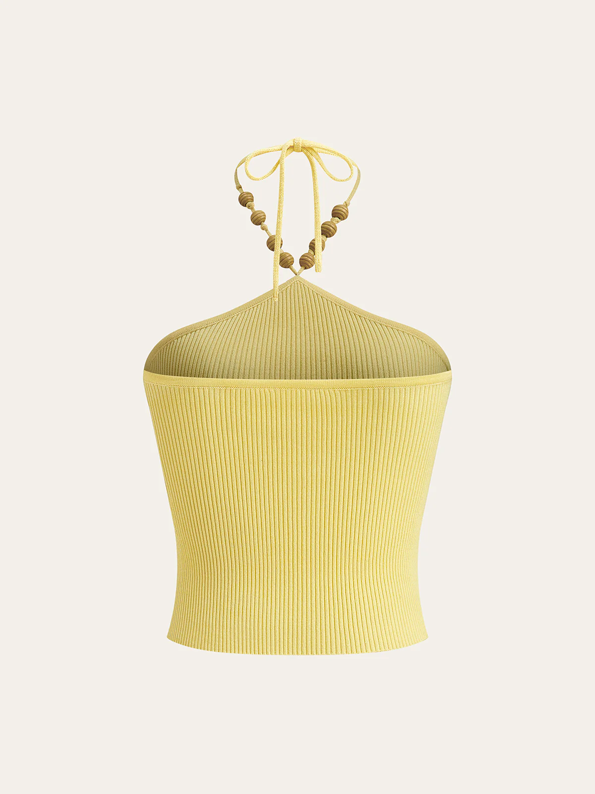 Ribbed Knit Halter Crop Top - Image 5