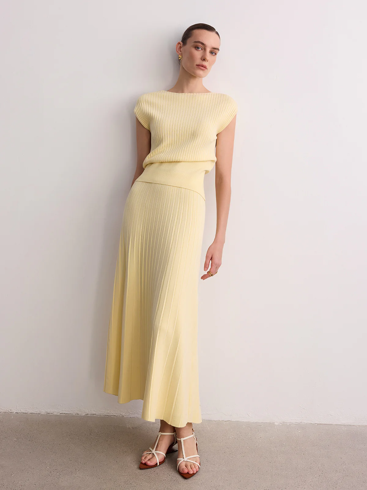 Ribbed Knit Maxi Skirt - Image 3