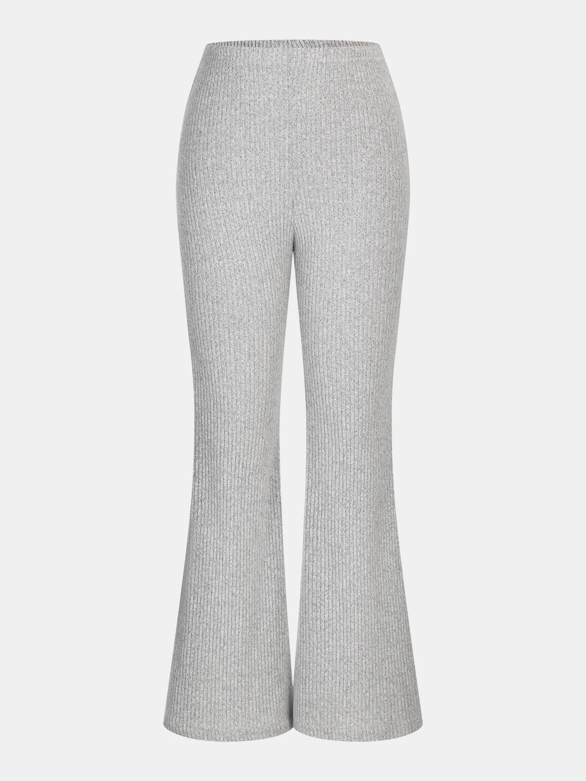 Ribbed Knit Top and Flared Pants Set - Image 5