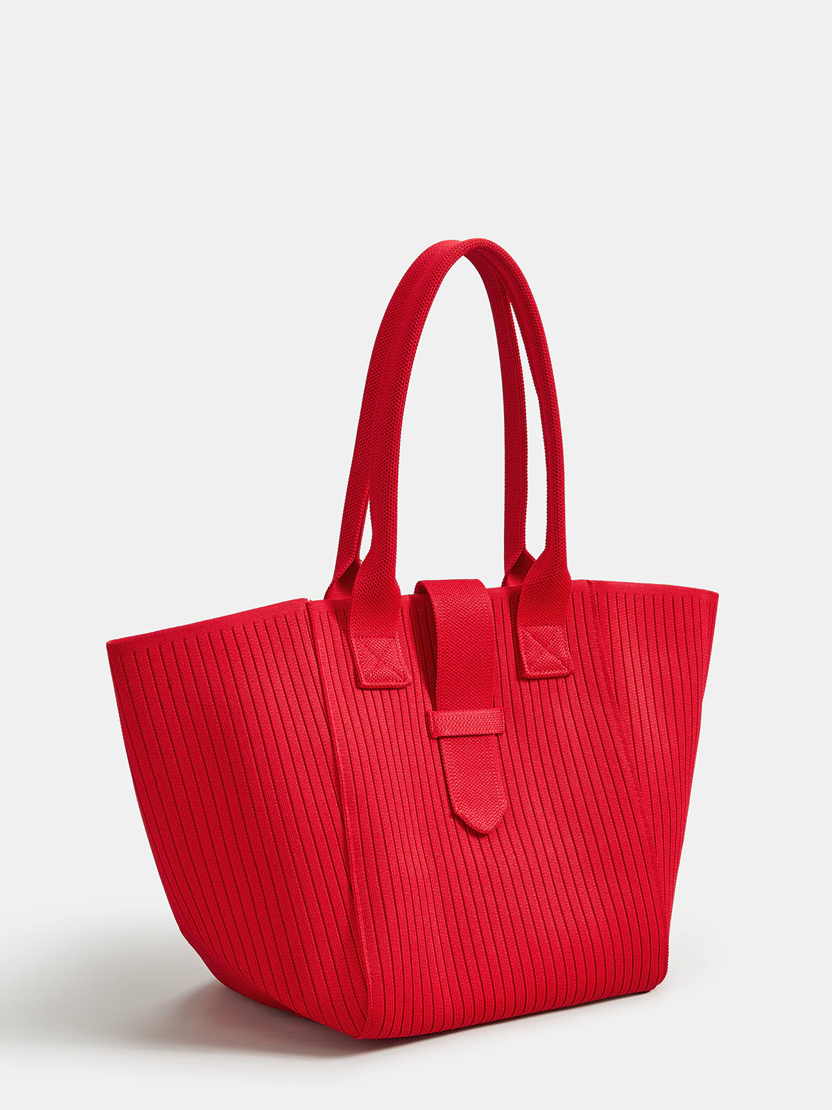 Ribbed Knitted Large Casual Tote Handbag - Image 3