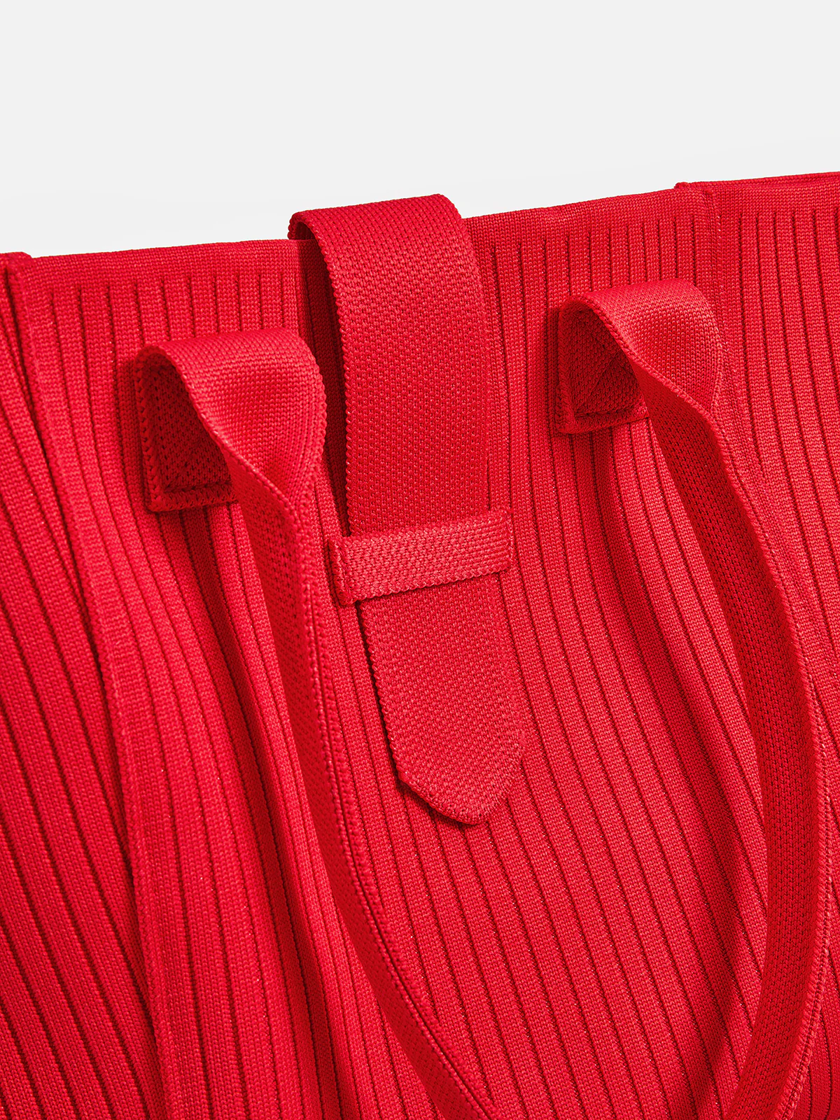 Ribbed Knitted Large Casual Tote Handbag - Image 4