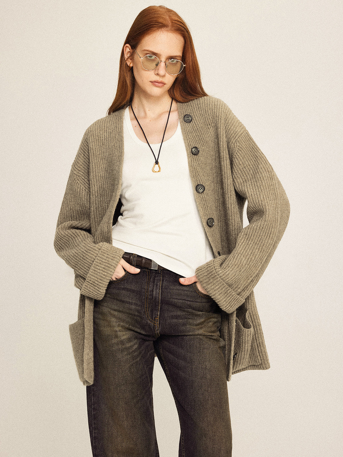 Ribbed Loose Knit Outerwear - Image 6