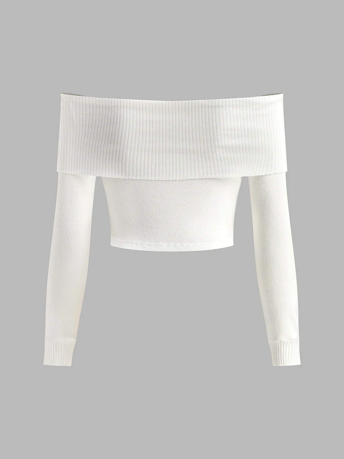 Ribbed Off Shoulder Knit Top - Image 6