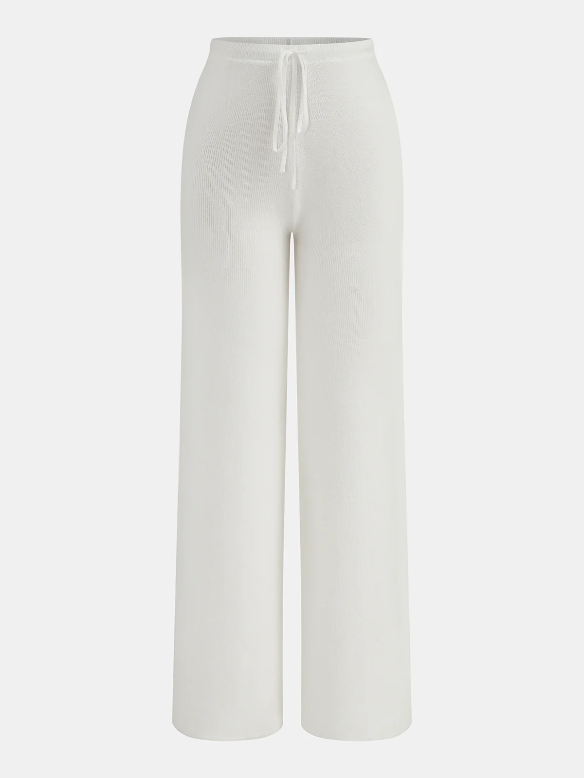 Ribbed Off-Shoulder Top & Drawstring Pants Set - Image 4