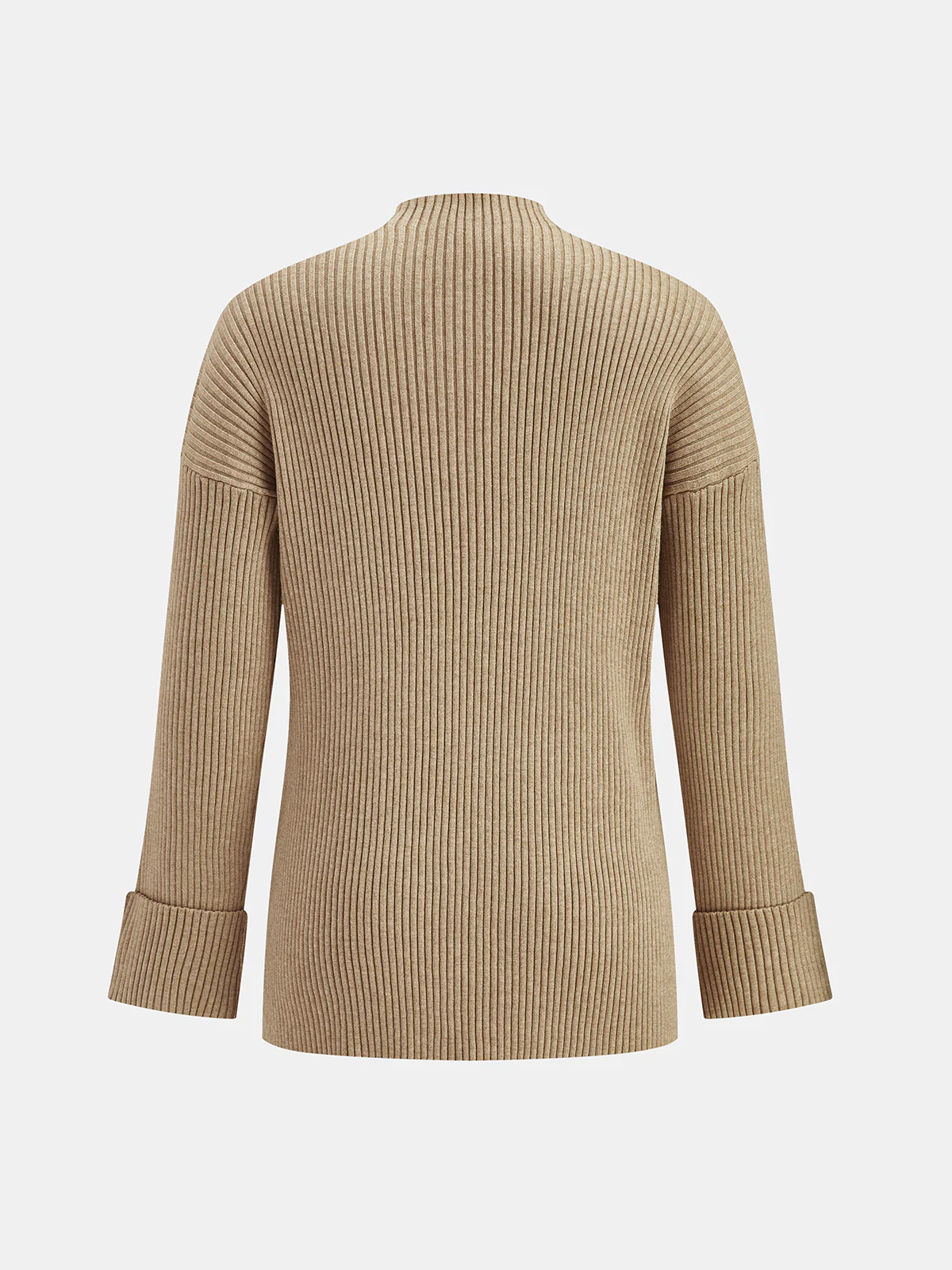 Ribbed Side-Slit Sweater & Midi Skirt Set - Image 3