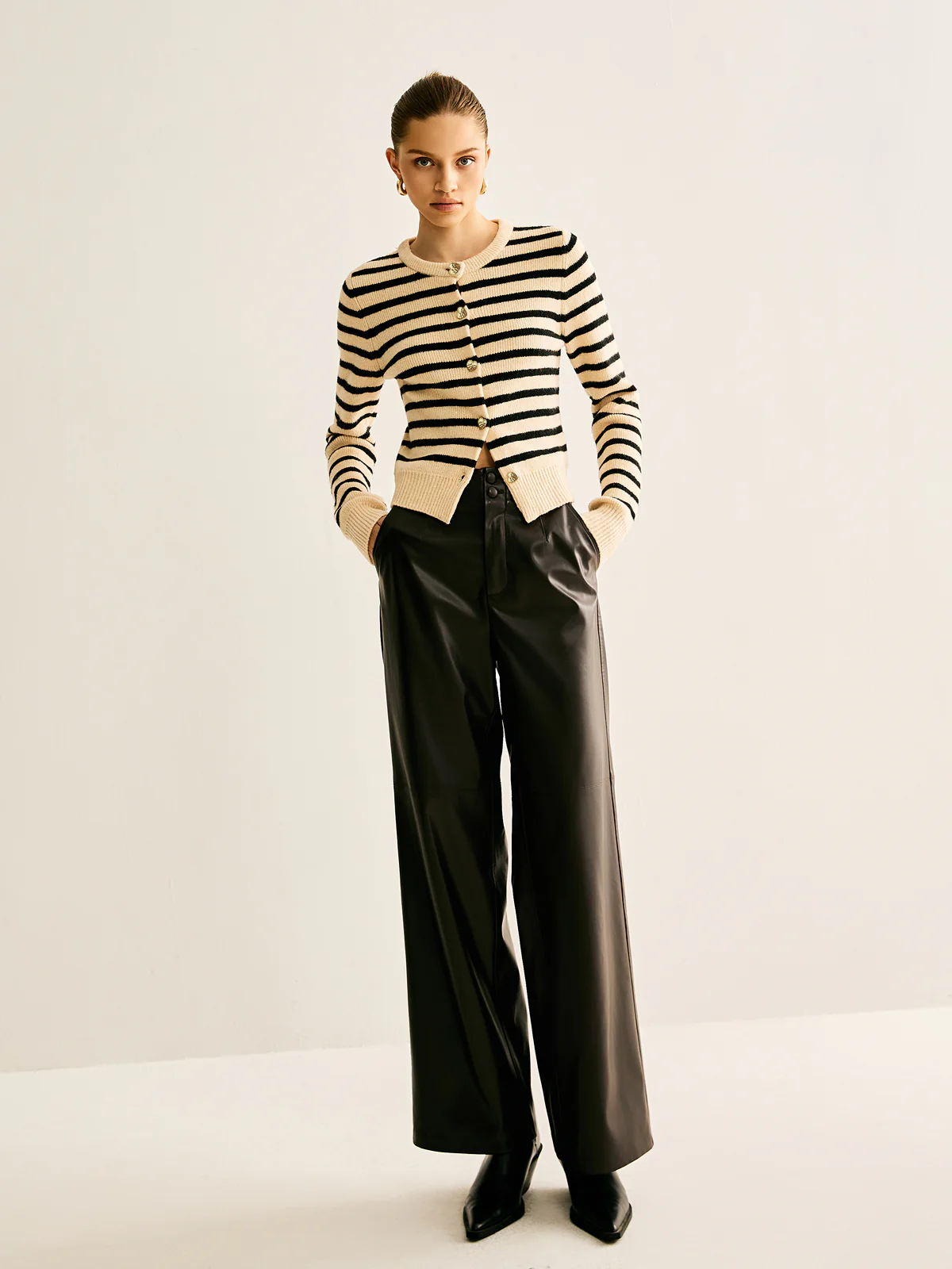Ribbed Striped Cardigan - Image 3