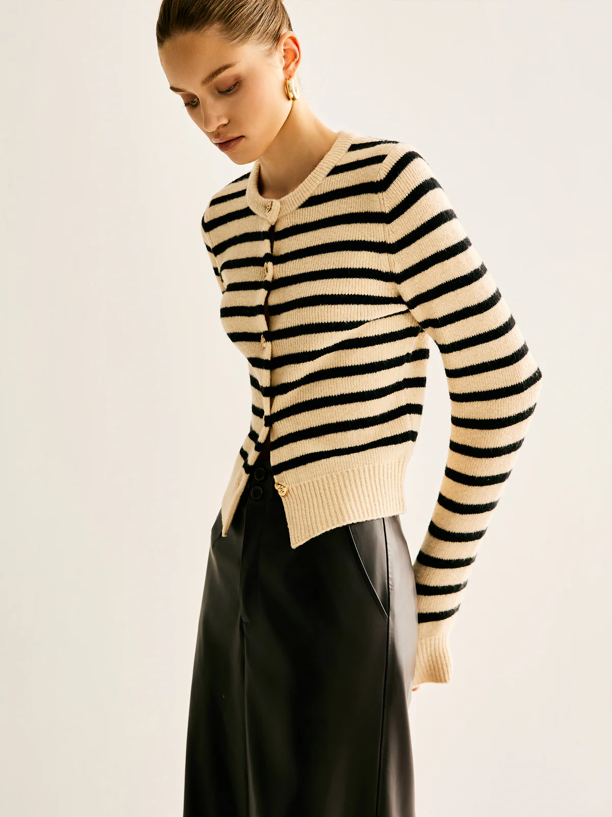 Ribbed Striped Cardigan - Image 6