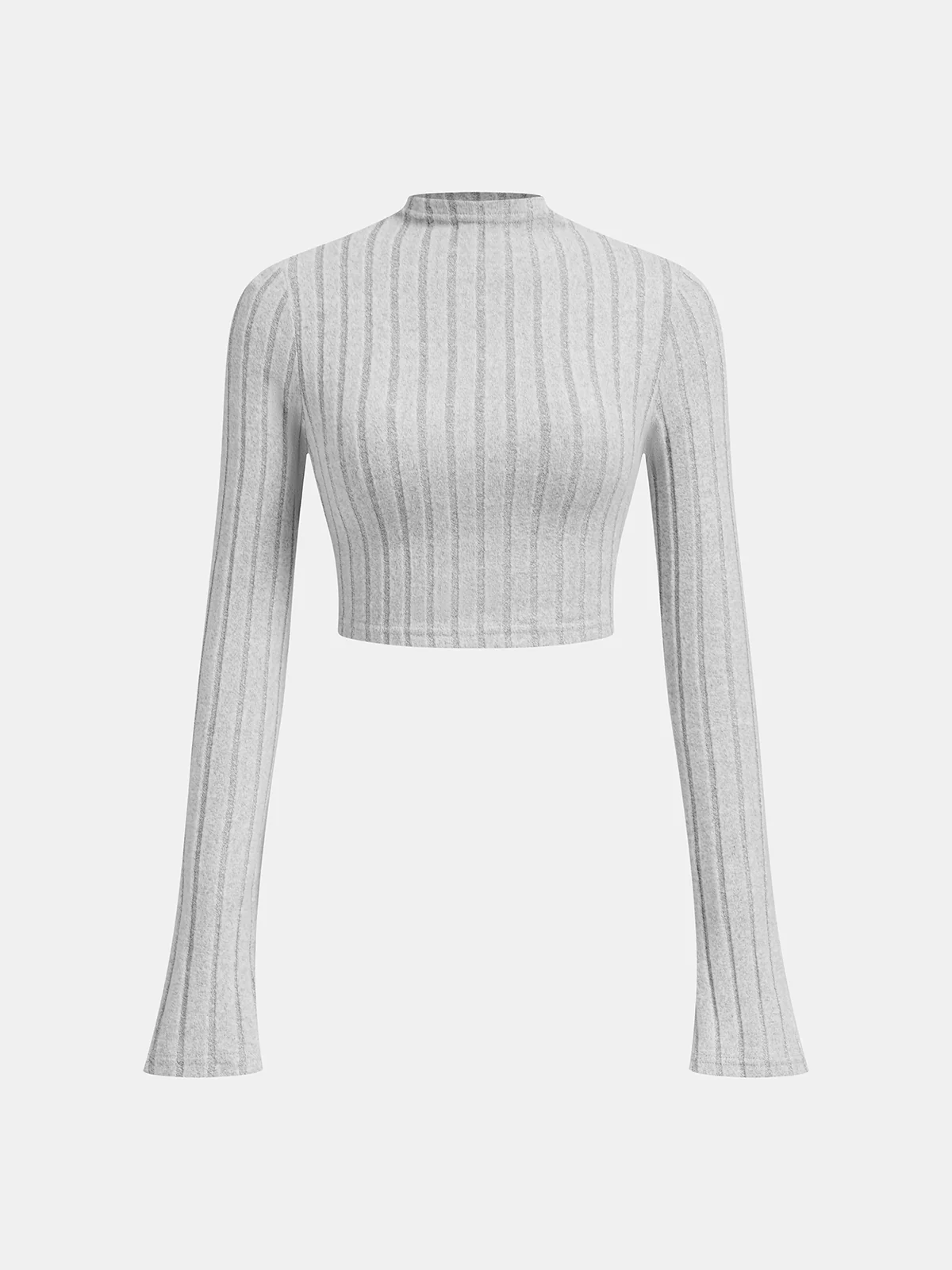 Ribbed Striped Knit Top & Skirt Set - Image 2