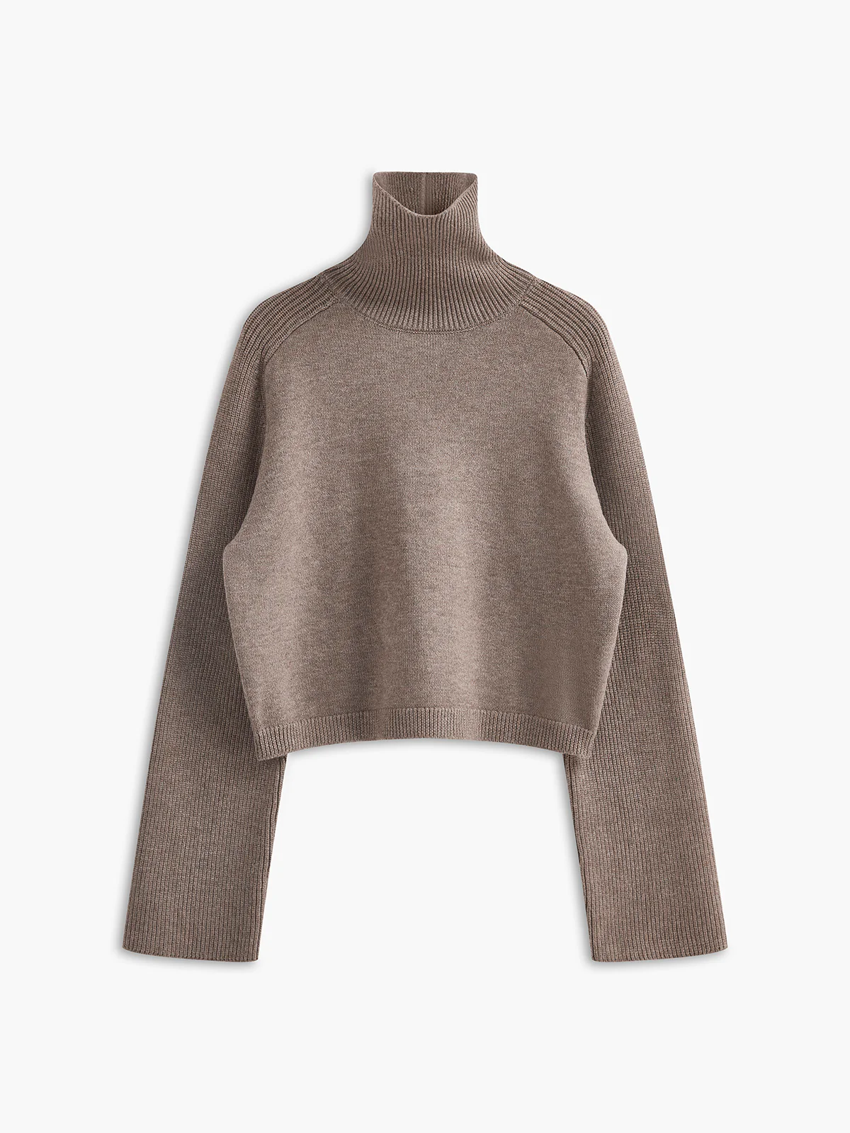 Ribbed Turtleneck Short Sweater - Image 8