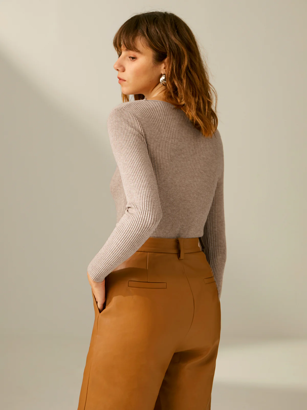Clouds Ribbed Pullover Sweater - Image 4