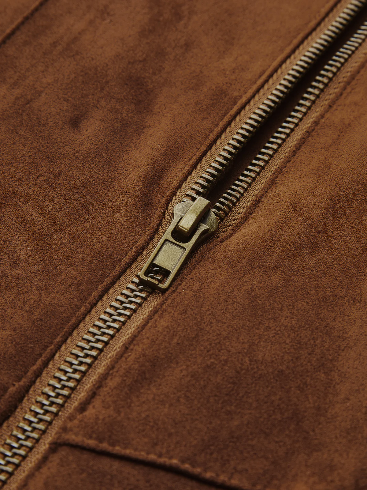 Ring Detail Suede Effect Zip-Front Mini Dress - Image 6