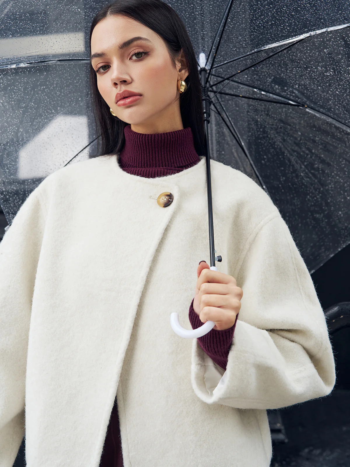Romance Button Shift Coat - Image 3