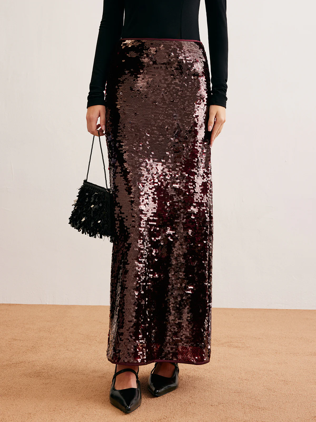 Romance Sequins Maxi Skirt - Image 3