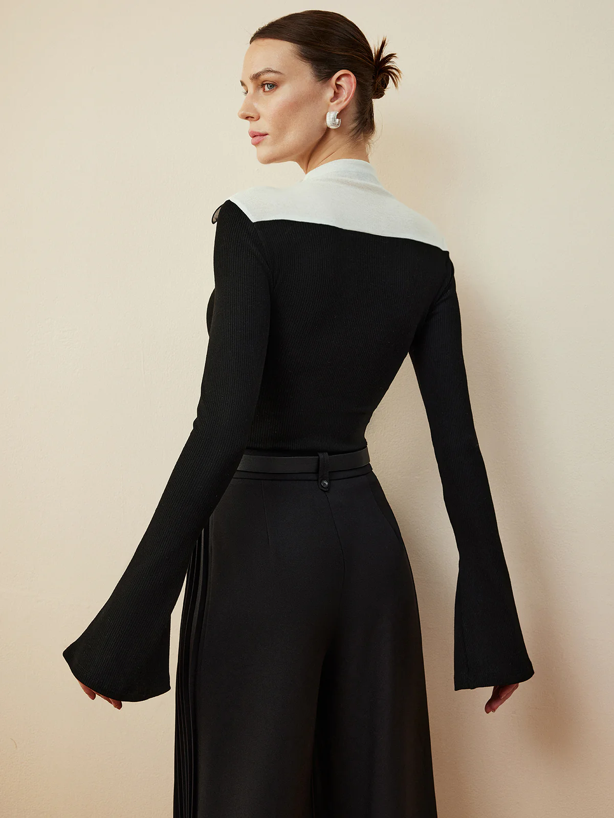 Romance Stand Collar Ruffle T-Shirt - Image 5