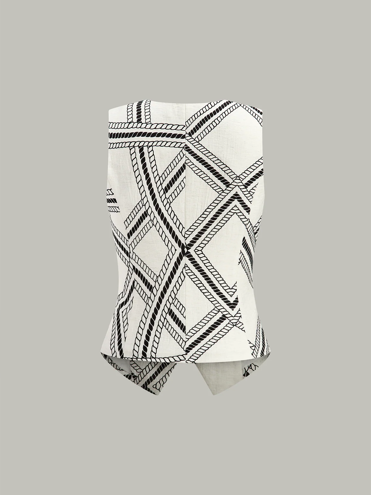 Rope-Pattern Print Vest - Image 3