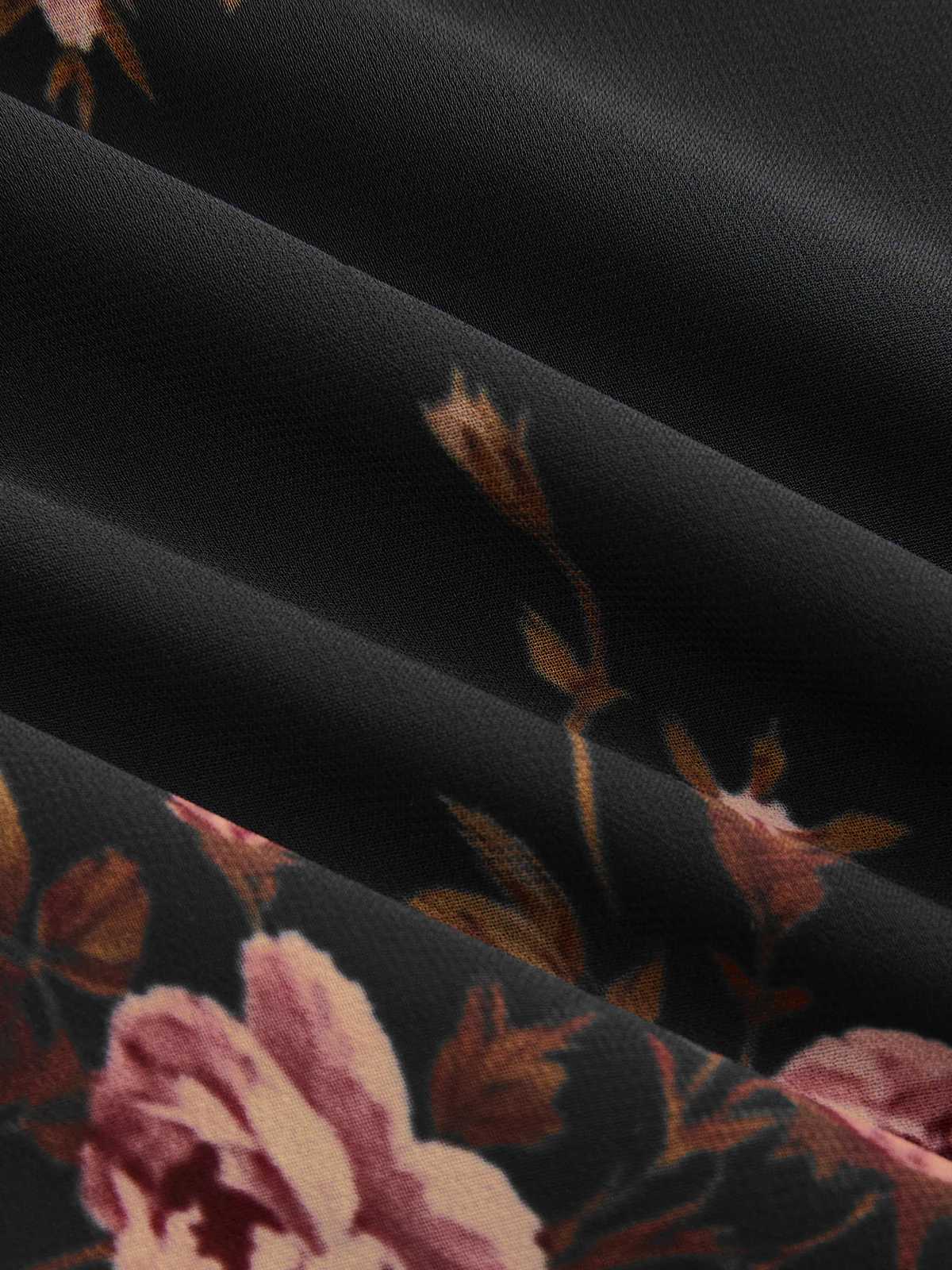 Rose Print Chiffon Maxi Skirt - Image 3