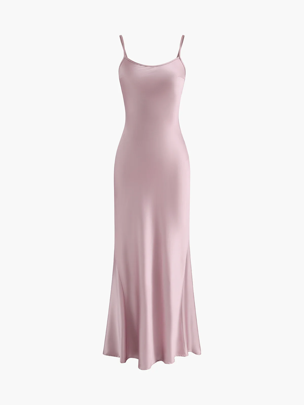 Rosette Pleated Backless Cami Long Dress - Image 2