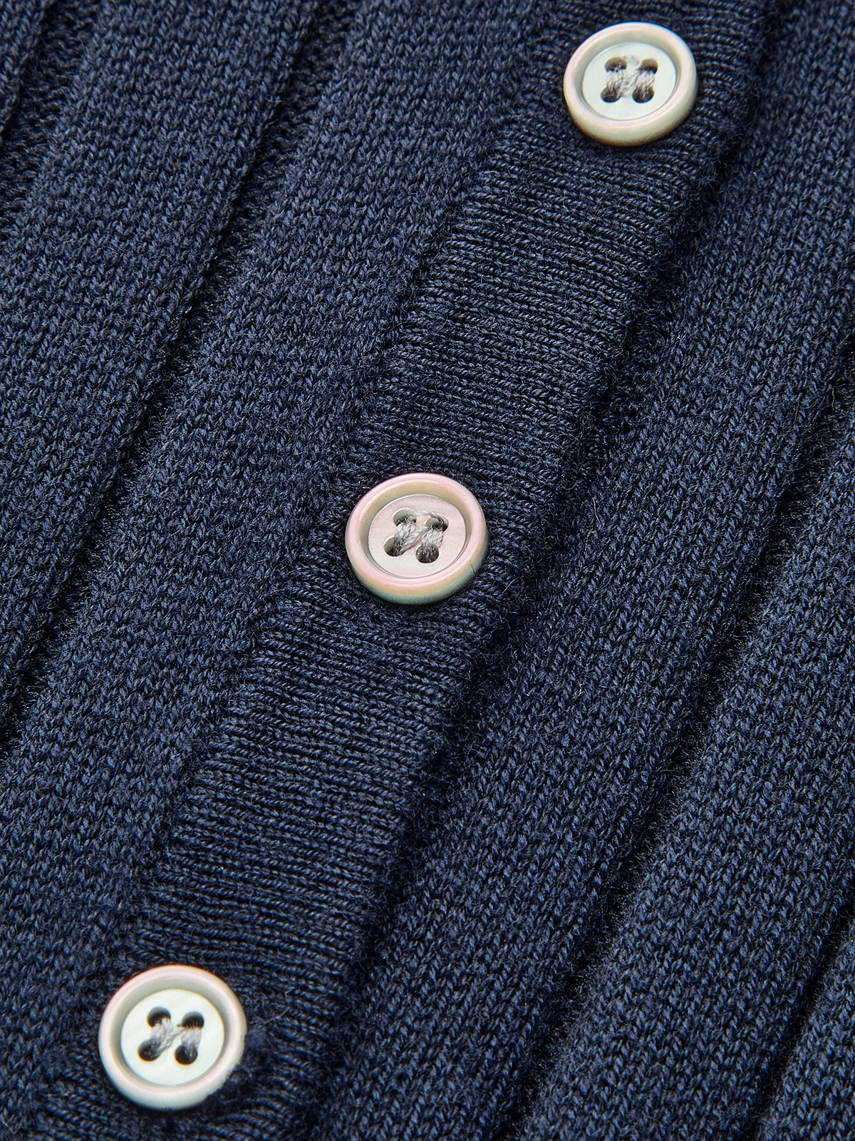 Round Neck Button Skinny Knit Top - Image 5