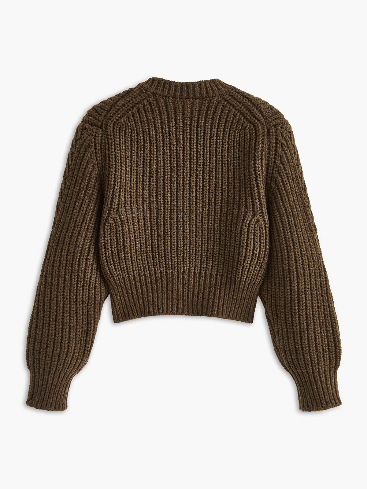 Round Neck Metal-Detail Crop Cardigan - Image 3
