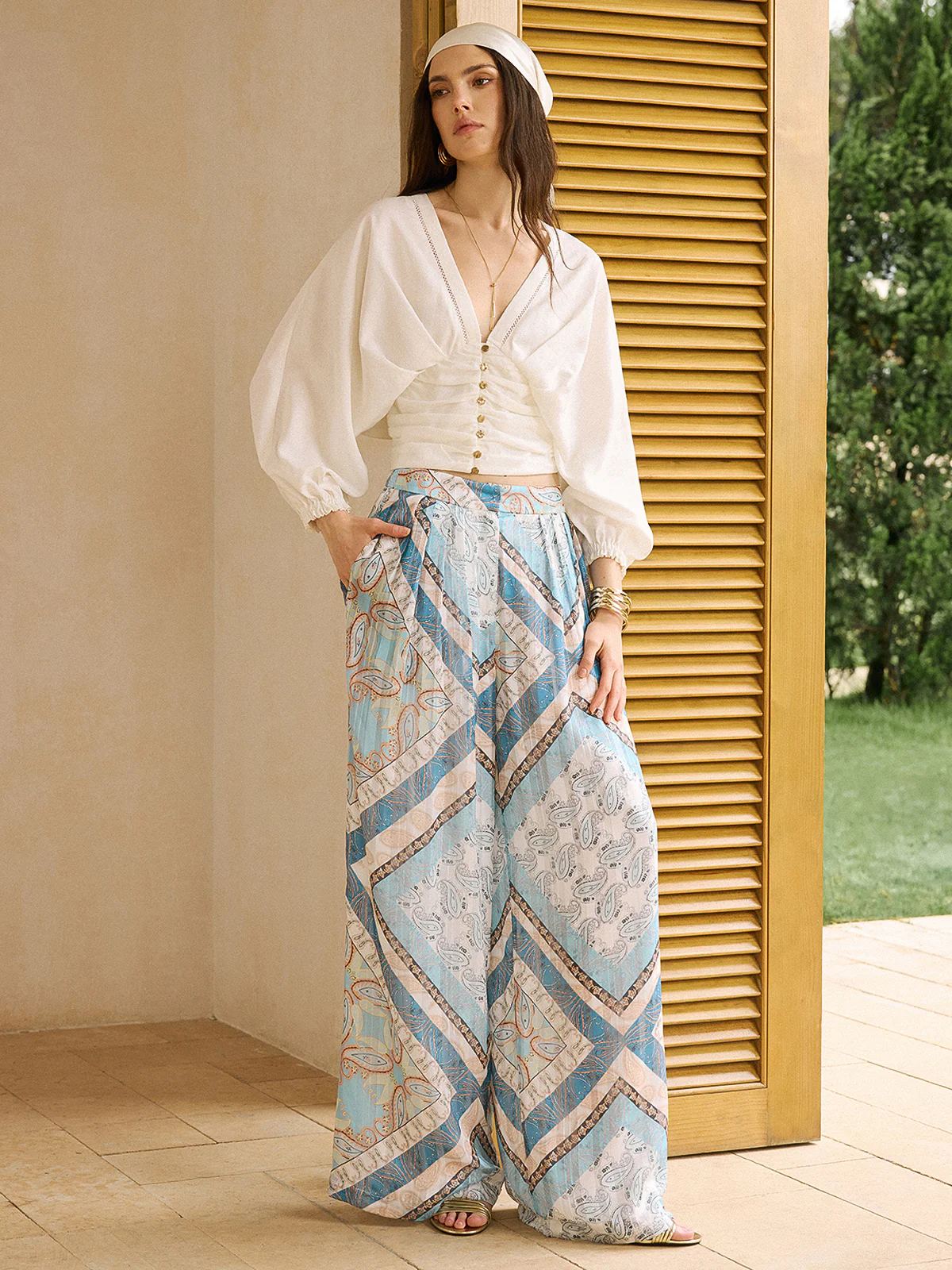 Ruched Buttoned Top - Image 4