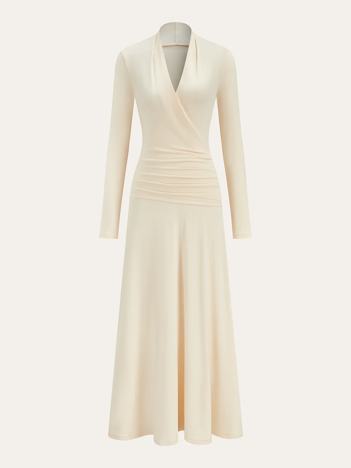 Pleated Fishtail Long Dress