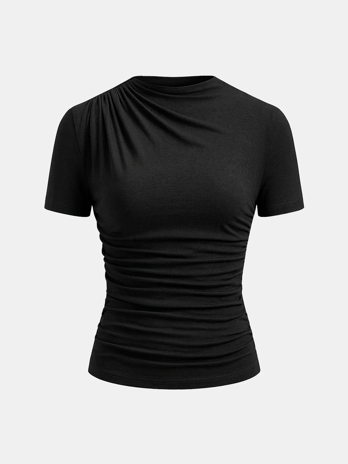 Ruched Fitted Short Sleeve Top - Image 5