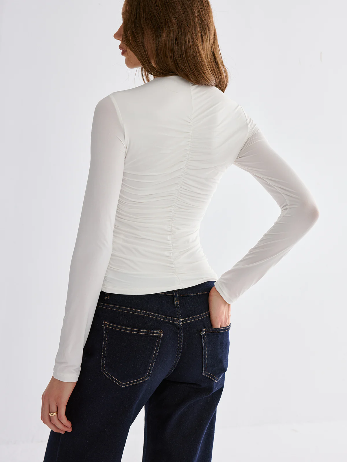 Ruched Long Sleeve Top - Image 6