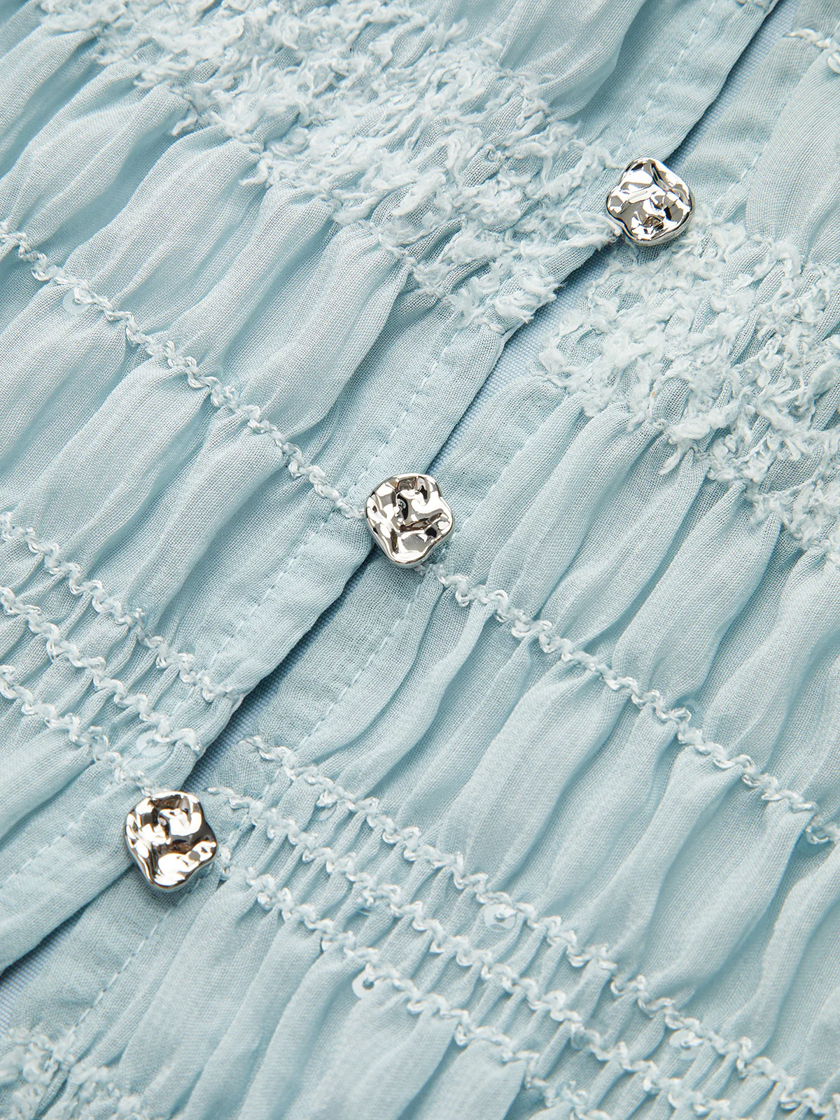Ruched Ruffle Trim Blouse - Image 2