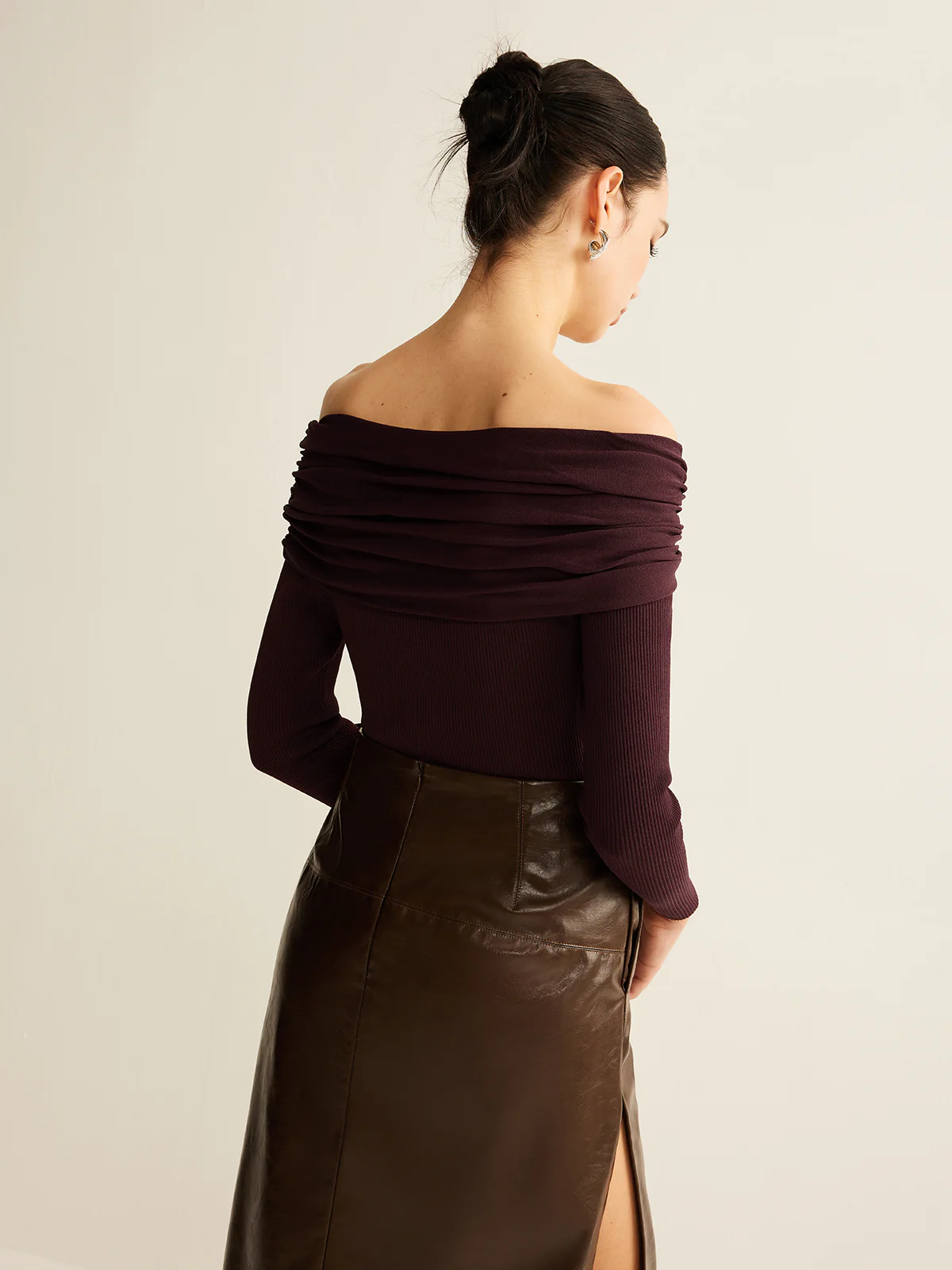 Ruched Slim Knit Top - Image 6